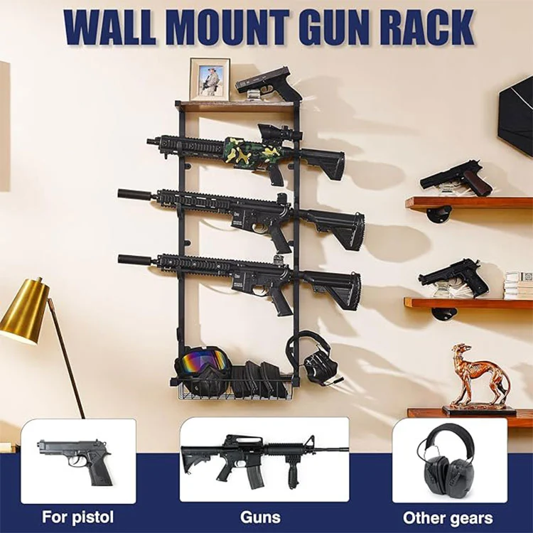 Como um suporte para armas montado na parede pode melhorar o armazenamento e a segurança de armas de fogo?