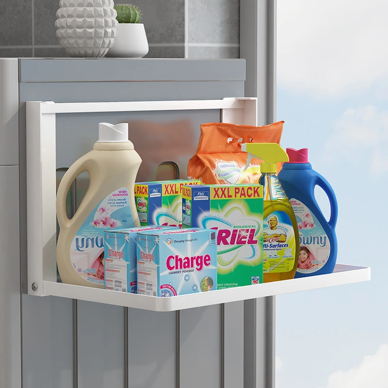 Rack de armazenamento lateral dobrável magnético para geladeira