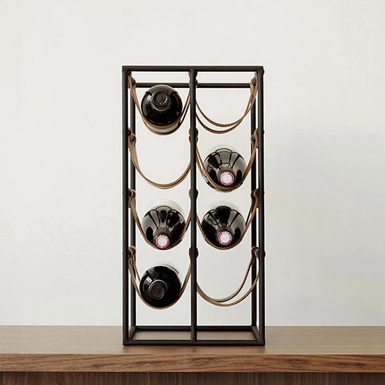 Rack de vinho de bancada de metal
