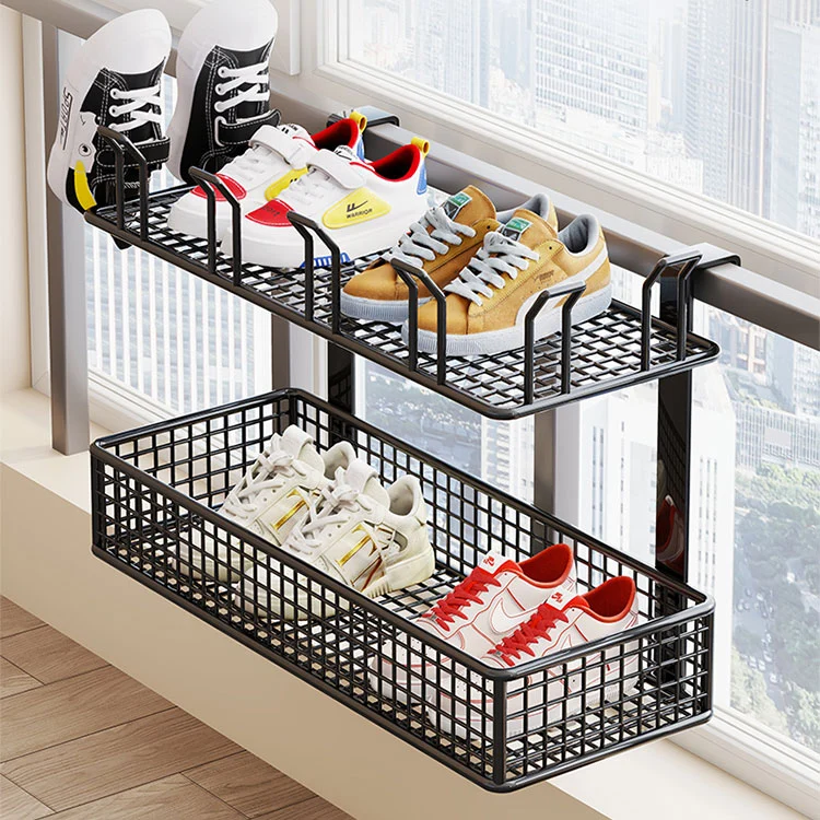 Rack de secagem de meias e sapatos suspensos de metal