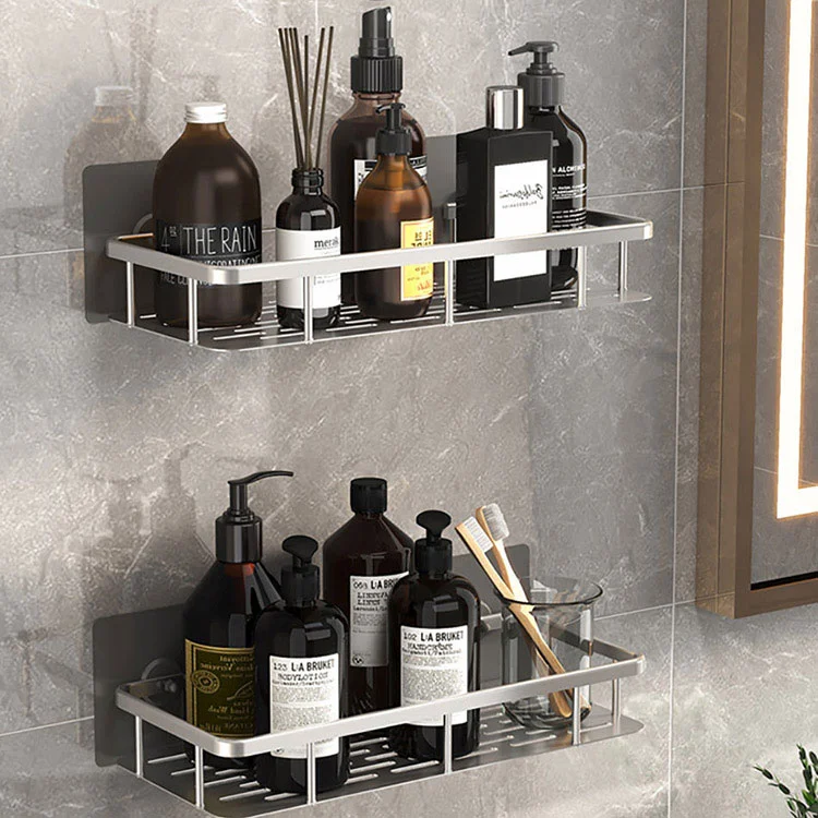 Prateleira de banheiro com sucção sem perfuração
